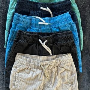 Cat & Jack Boys Shorts Set - Black, Blue, Gray, Teal, Khaki & White striped